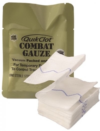 Quikclot Combat Gauze Z-fold hemostatisch verband